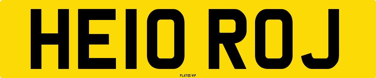 HE10 ROJ Number Plate