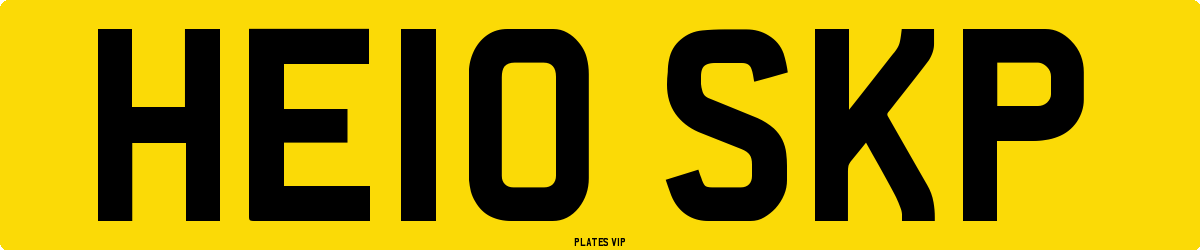 HE10 SKP Number Plate