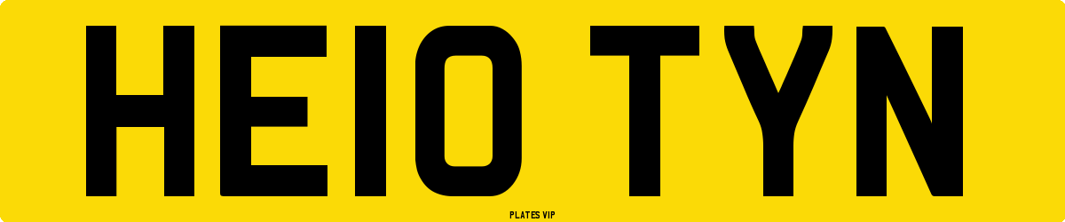 HE10 TYN Number Plate