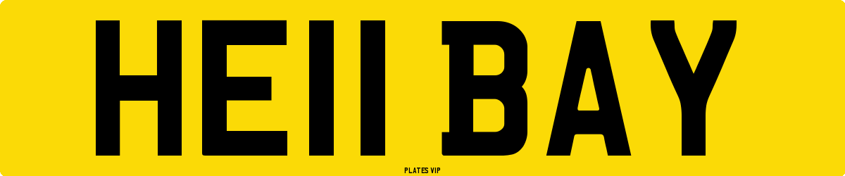 HE11 BAY Number Plate