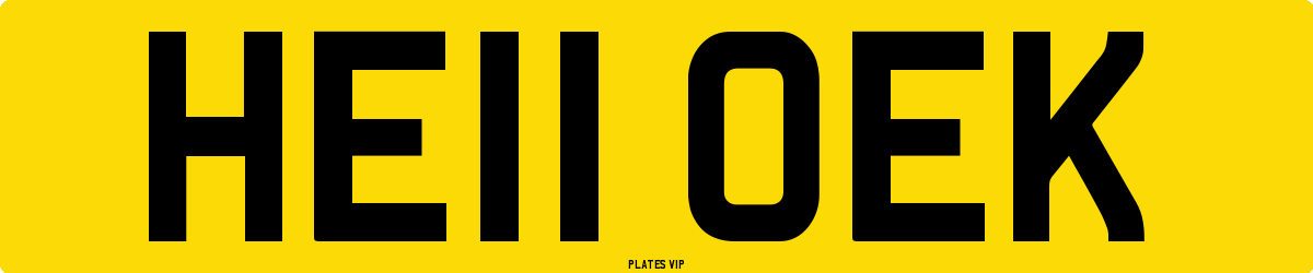 HE11 OEK Number Plate