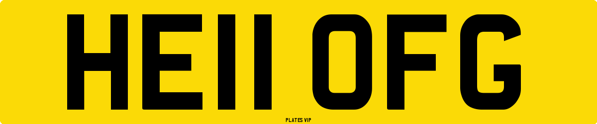 HE11 OFG Number Plate
