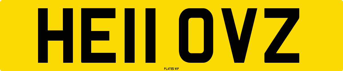 HE11 OVZ Number Plate