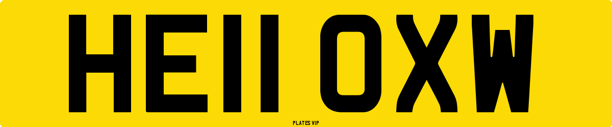 HE11 OXW Number Plate