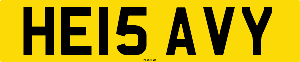 HE15 AVY Number Plate