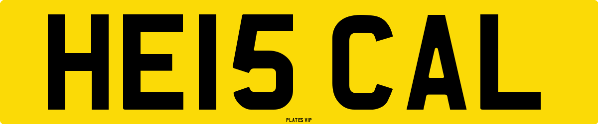 HE15 CAL Number Plate