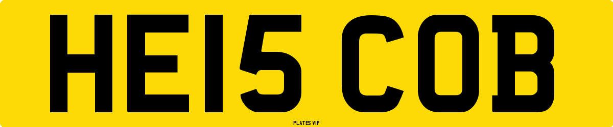 HE15 COB Number Plate