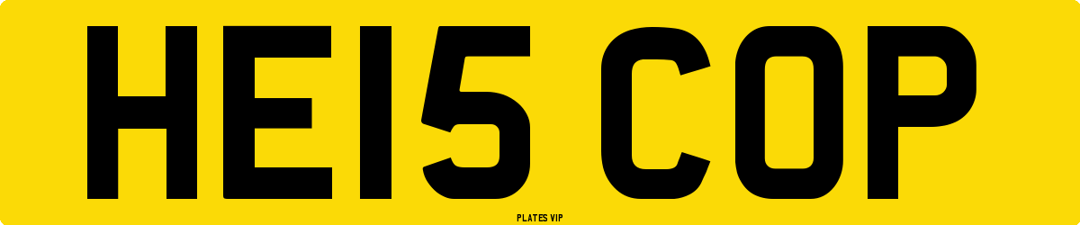 HE15 COP Number Plate