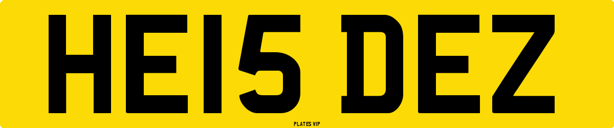 HE15 DEZ Number Plate