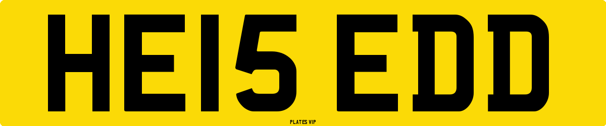 HE15 EDD Number Plate