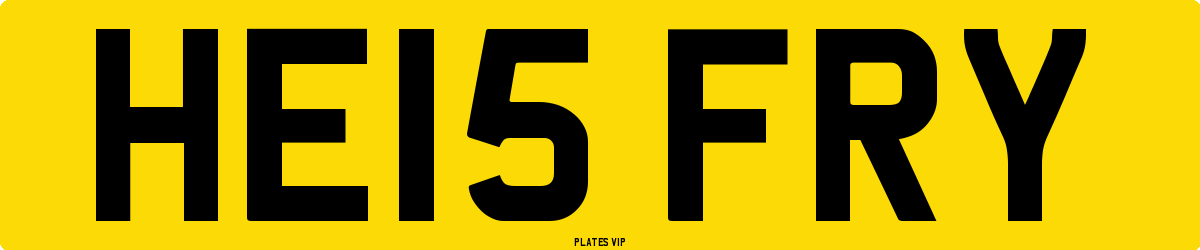 HE15 FRY Number Plate