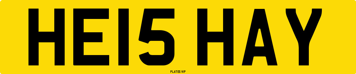 HE15 HAY Number Plate