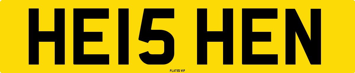 HE15 HEN Number Plate