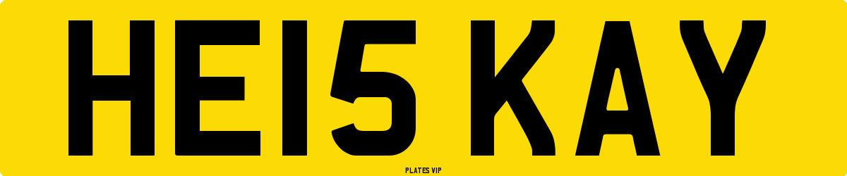 HE15 KAY Number Plate