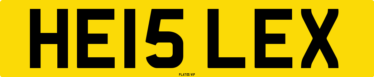 HE15 LEX Number Plate