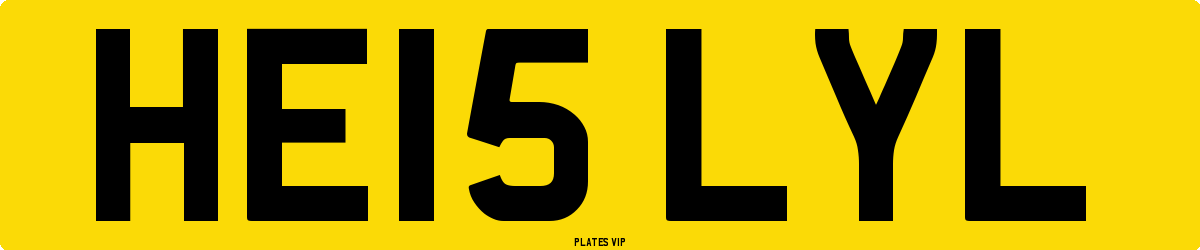 HE15 LYL Number Plate