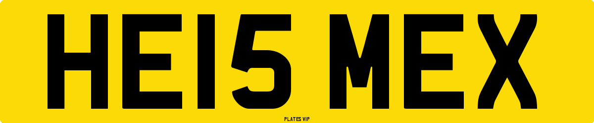 HE15 MEX Number Plate