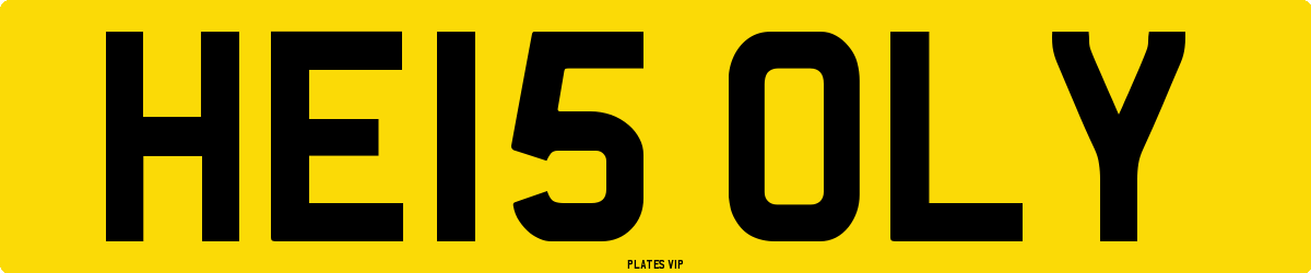 HE15 OLY Number Plate