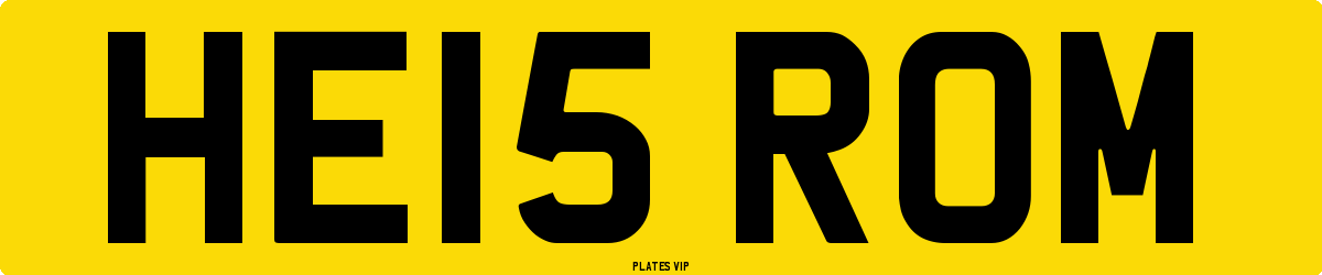 HE15 ROM Number Plate