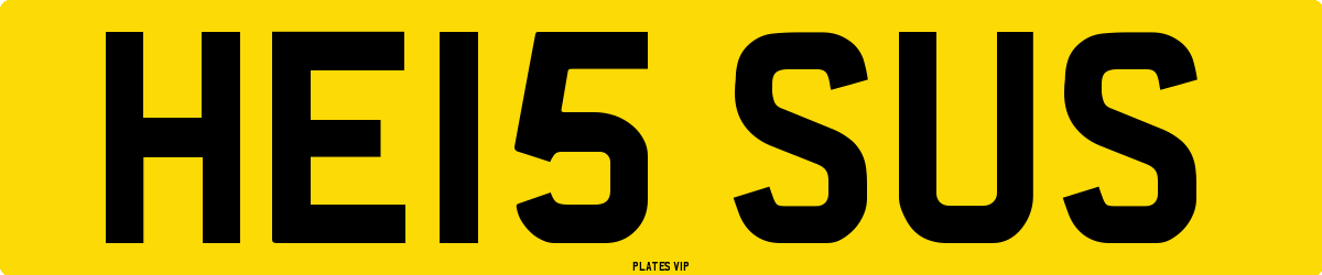 HE15 SUS Number Plate