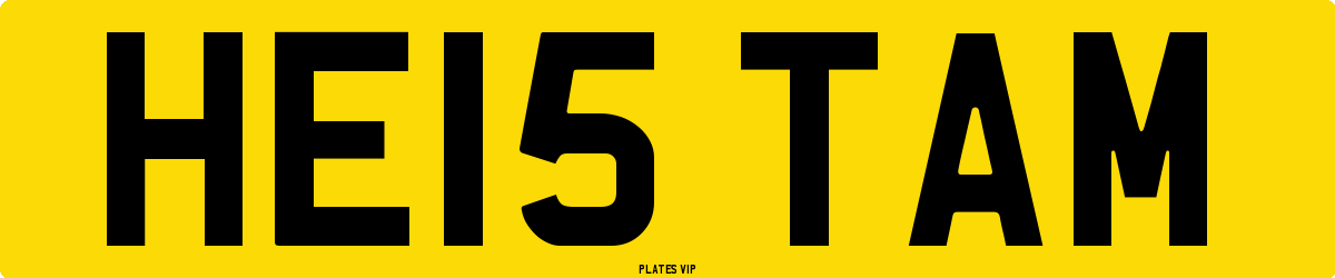 HE15 TAM Number Plate