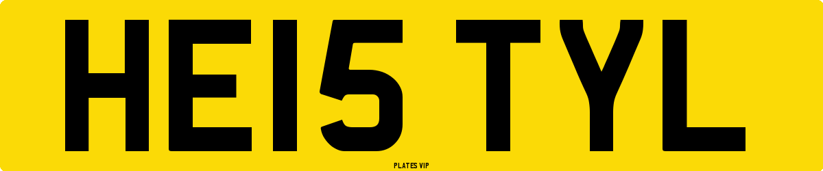 HE15 TYL Number Plate