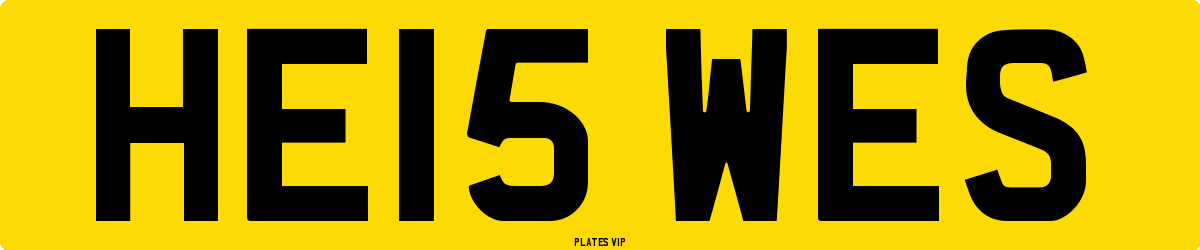 HE15 WES Number Plate