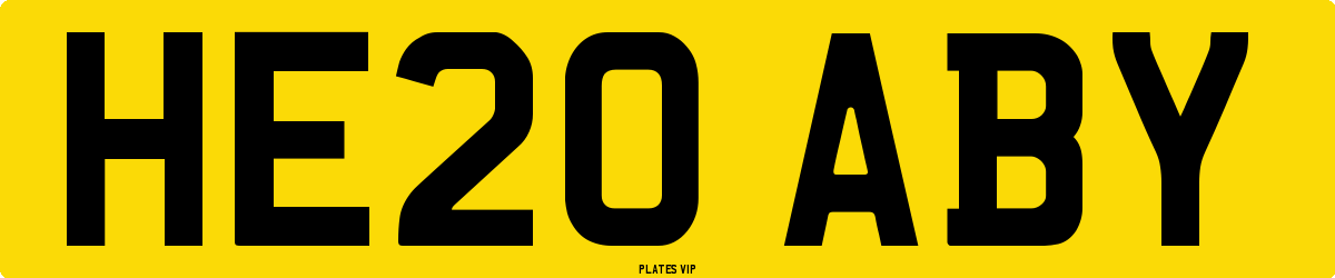HE20 ABY Number Plate