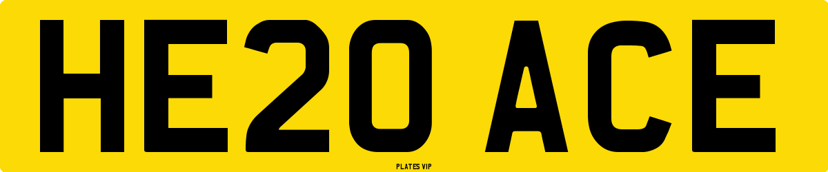 HE20 ACE Number Plate