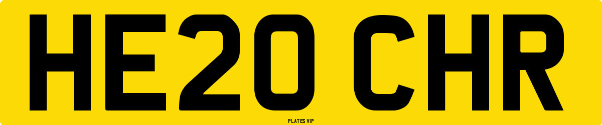 HE20 CHR Number Plate