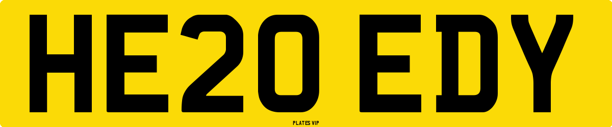 HE20 EDY Number Plate