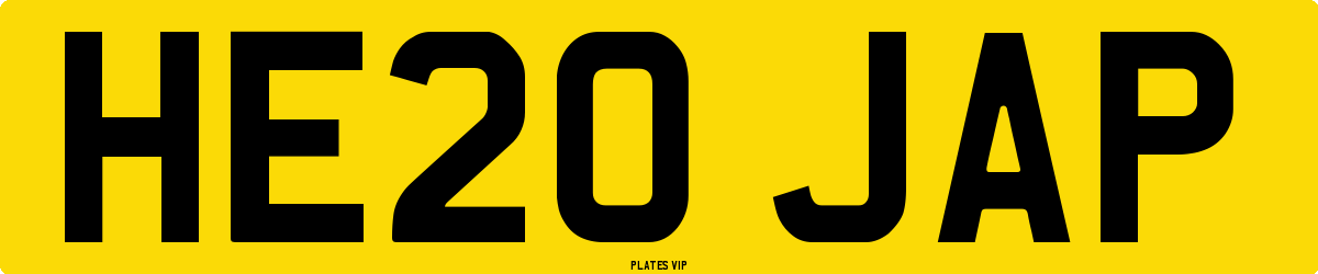 HE20 JAP Number Plate