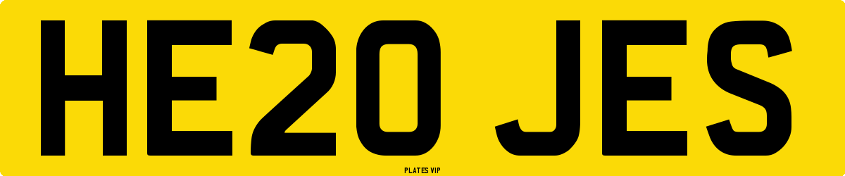 HE20 JES Number Plate