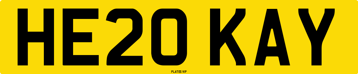 HE20 KAY Number Plate