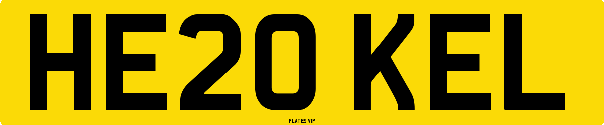 HE20 KEL Number Plate