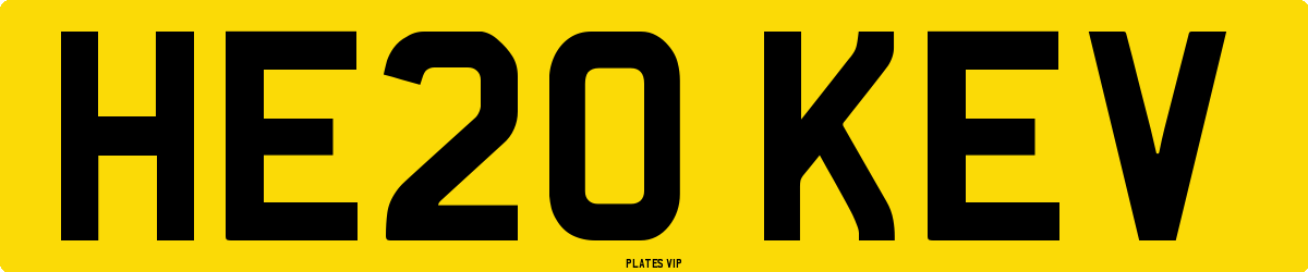 HE20 KEV Number Plate