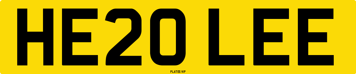HE20 LEE Number Plate