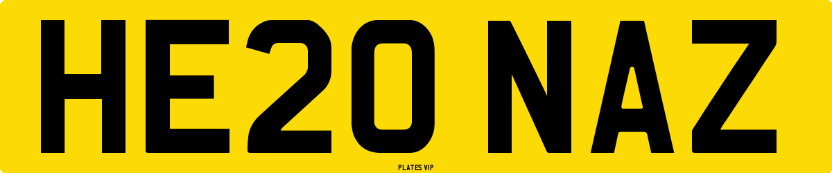 HE20 NAZ Number Plate