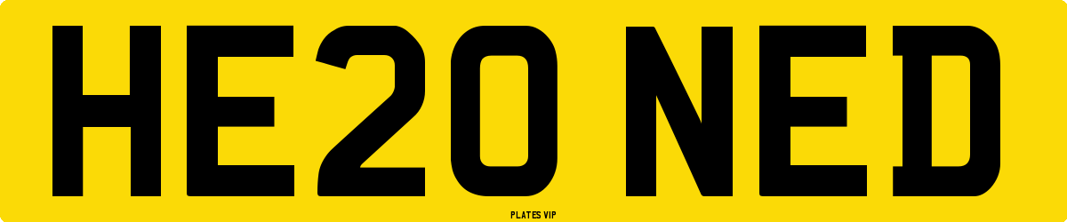HE20 NED Number Plate