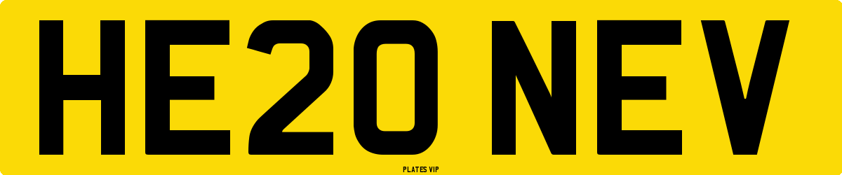HE20 NEV Number Plate