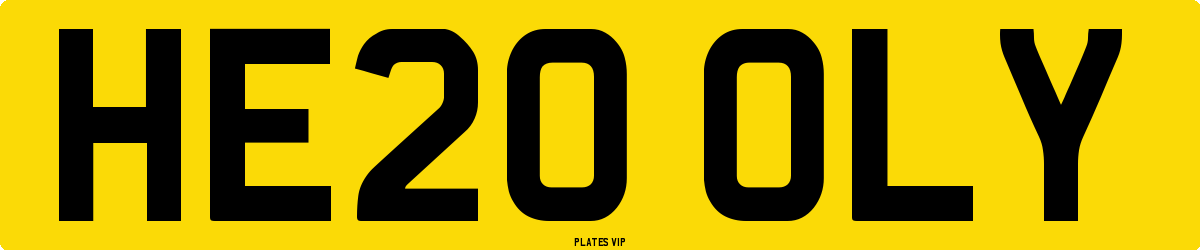 HE20 OLY Number Plate