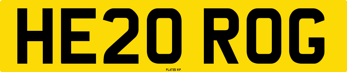 HE20 ROG Number Plate