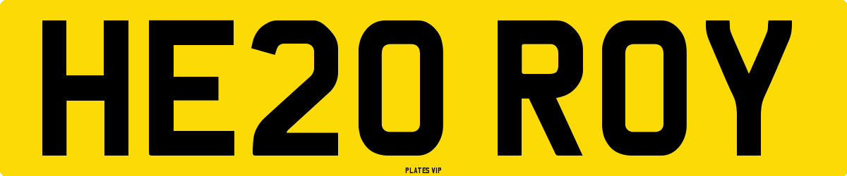HE20 ROY Number Plate