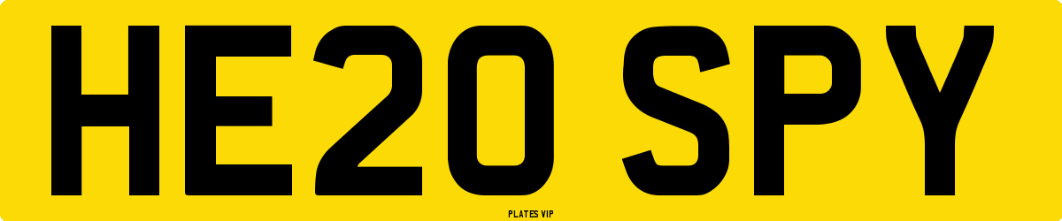 HE20 SPY Number Plate