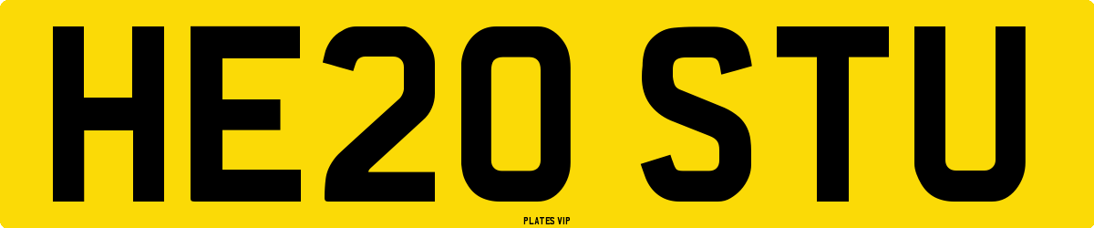HE20 STU Number Plate
