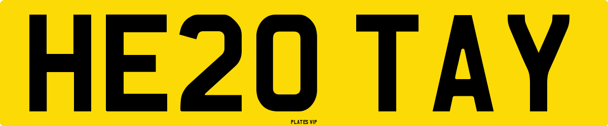 HE20 TAY Number Plate
