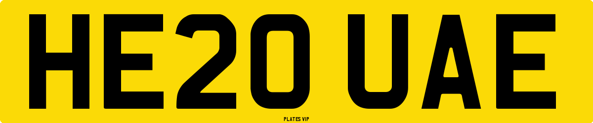 HE20 UAE Number Plate