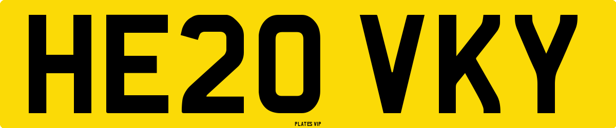 HE20 VKY Number Plate