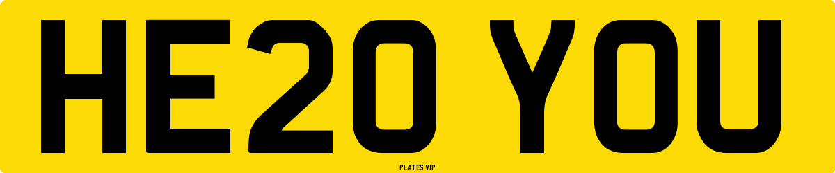 HE20 YOU Number Plate