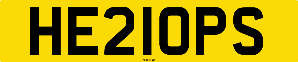 HE21OPS Number Plate
